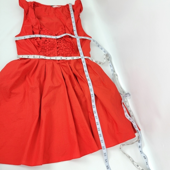 Free People Red Sleeveless Fit and Flare Dress Sz Small - Picture 3 of 12